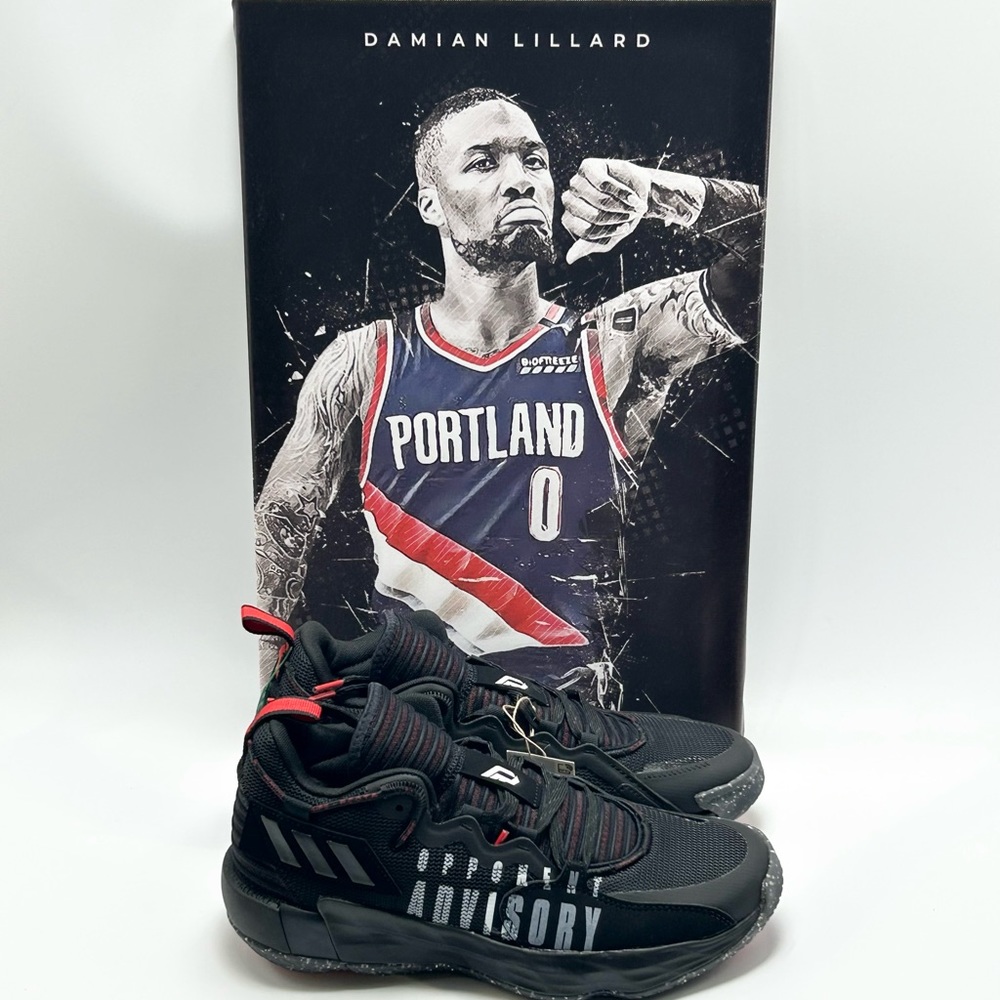 🏀⛹🏽⏰💵⚠️🔴⚫️⚪️adidas - Dame 7 Opponent Advisory Sneakers. - Picture 12 of 16